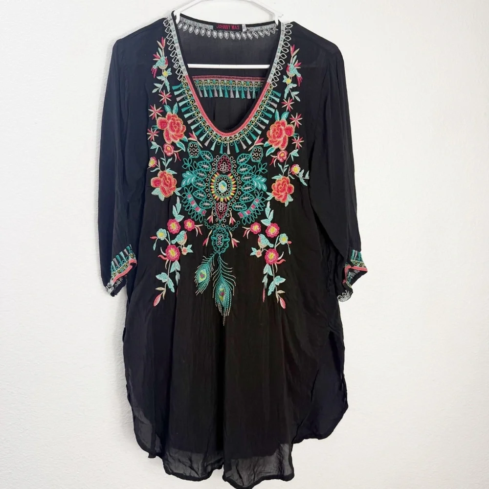 Johnny Was | Zivelly Tunic in Black Medium - Picture 2 of 8
